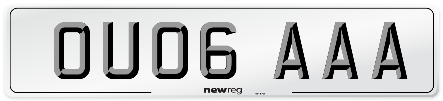 OU06 AAA Number Plate from New Reg
